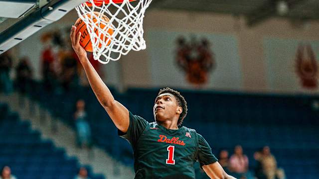 Mustangs' Zhuric Phelps with a layup against Rice on Wednesday night